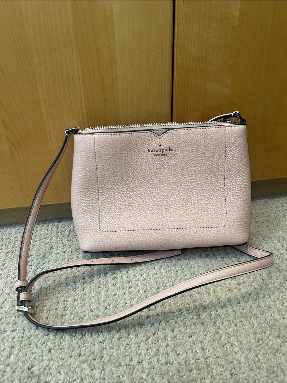 kate spade Light Pink Pebbled Leather Crossbody - Picture 3 of 3
